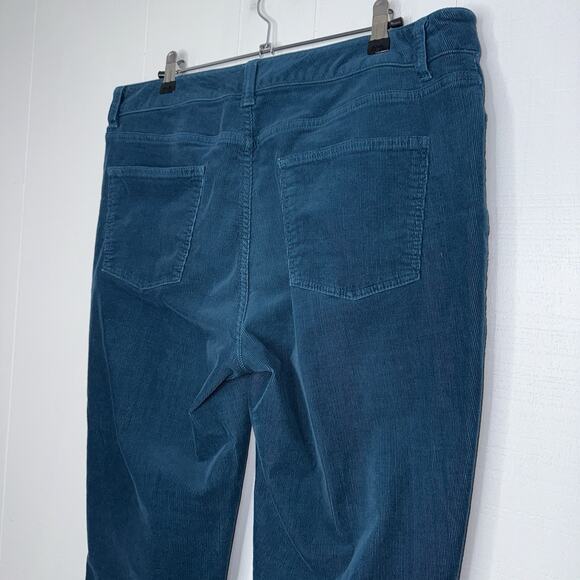 Talbots Women’s Simply Flattering 5 Pocket Corduroy Pants Teal 14, Short Inseam - Picture 4 of 6